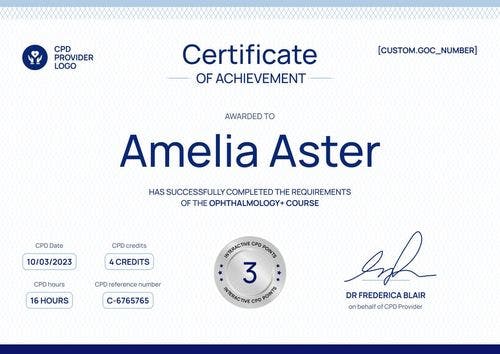 Simple and professional CPD certificate template landscape Simple and professional CPD certificate template landscape