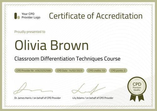 Professional and stylish CPD certificate template landscape Professional and stylish CPD certificate template landscape