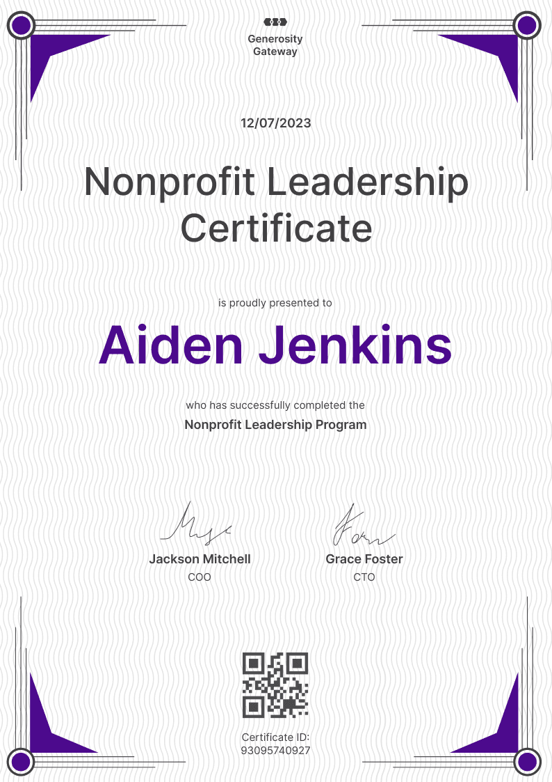 Certificate thumbnail