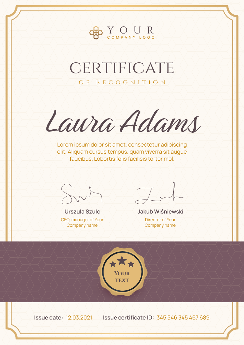 Certificate thumbnail