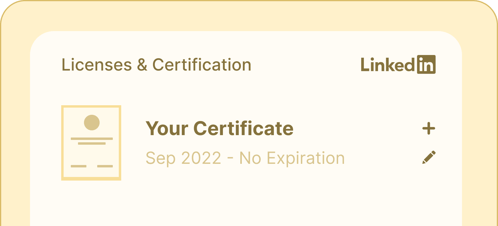 Linkedin credentials - Certifier features