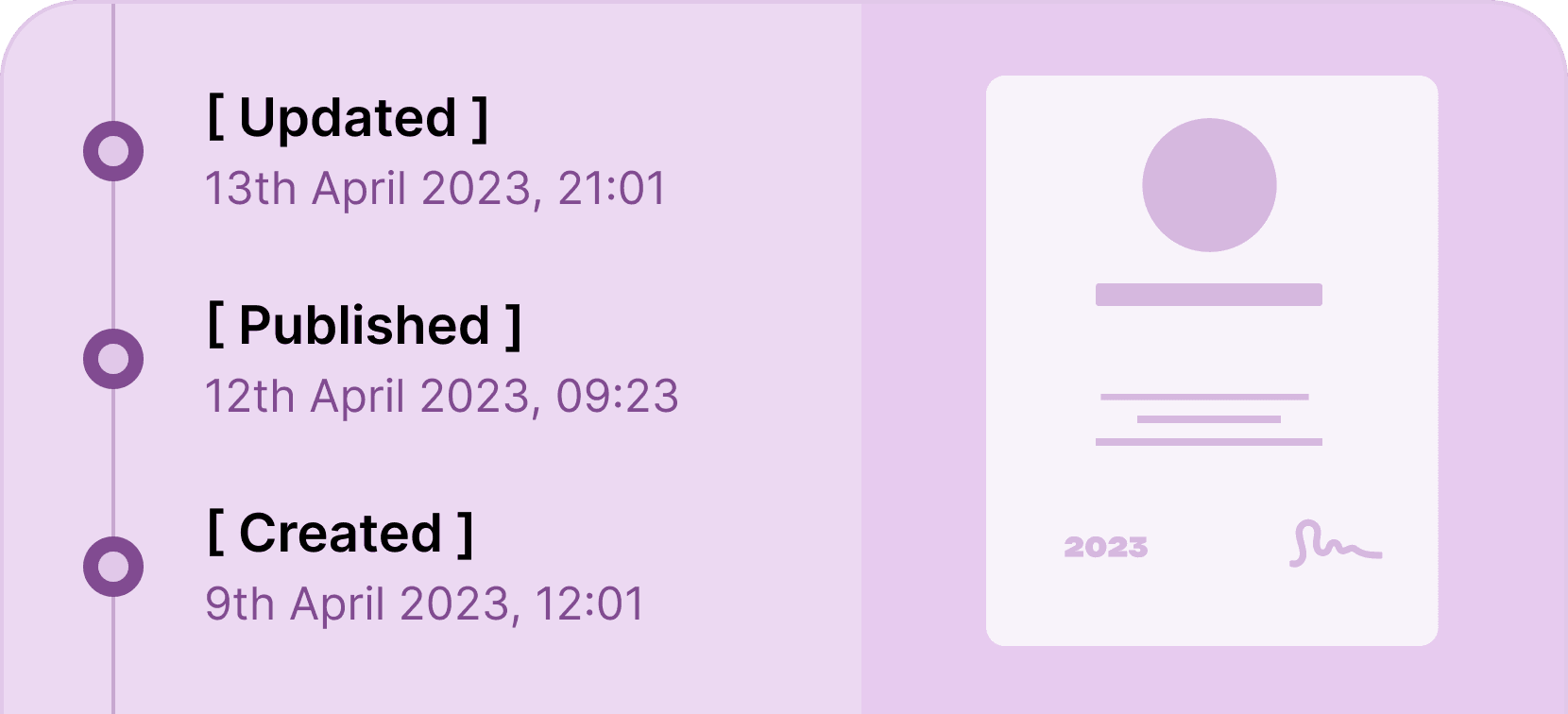 Credential history - Certifier features