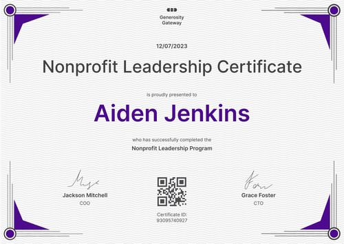 Elegant wavy nonprofit leadership certificate template landscape Elegant wavy nonprofit leadership certificate template landscape