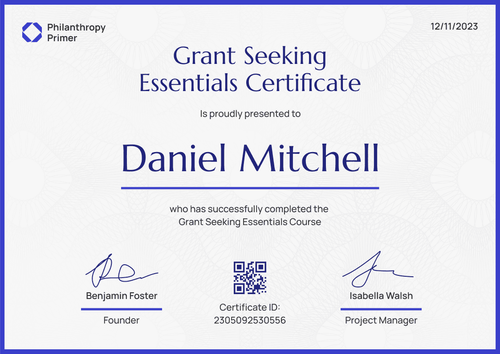Decorated and professional blue non-profit certificate template landscape Decorated and professional blue non-profit certificate template landscape