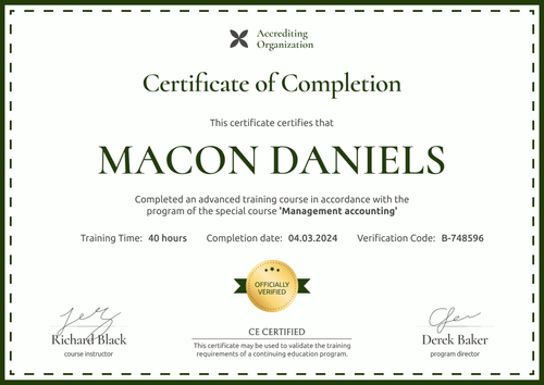 Plain and professional CE certificate template Plain and professional CE certificate template