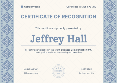 Official and formal recognition certificate template landscape Official and formal recognition certificate template landscape