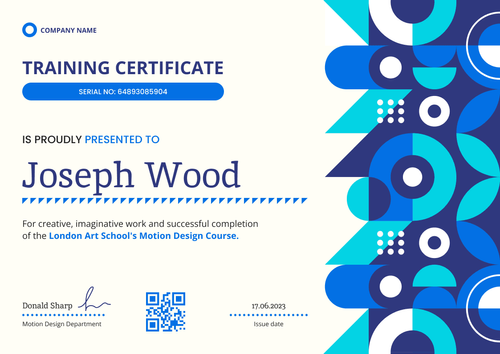 Abstract and modern certificate of training template landscape Abstract and modern certificate of training template landscape