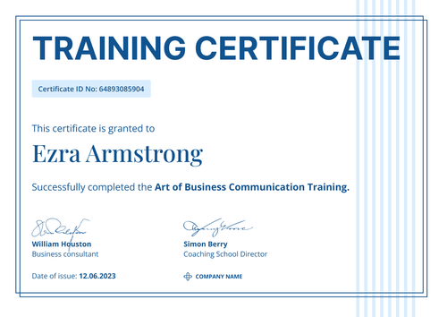 Simple and minimal certificate of training template landscape Simple and minimal certificate of training template landscape