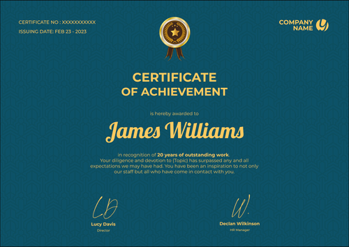 blue formal certificate of achievement landscape 12694 blue formal certificate of achievement landscape 12694