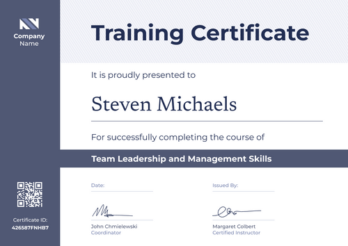 blue simple certificate of training landscape 12672 blue simple certificate of training landscape 12672